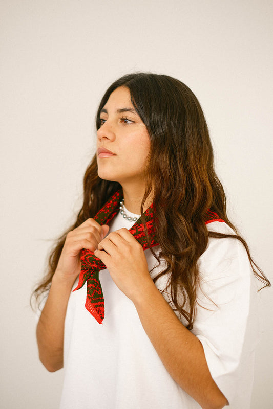 Bandana tejida rojo