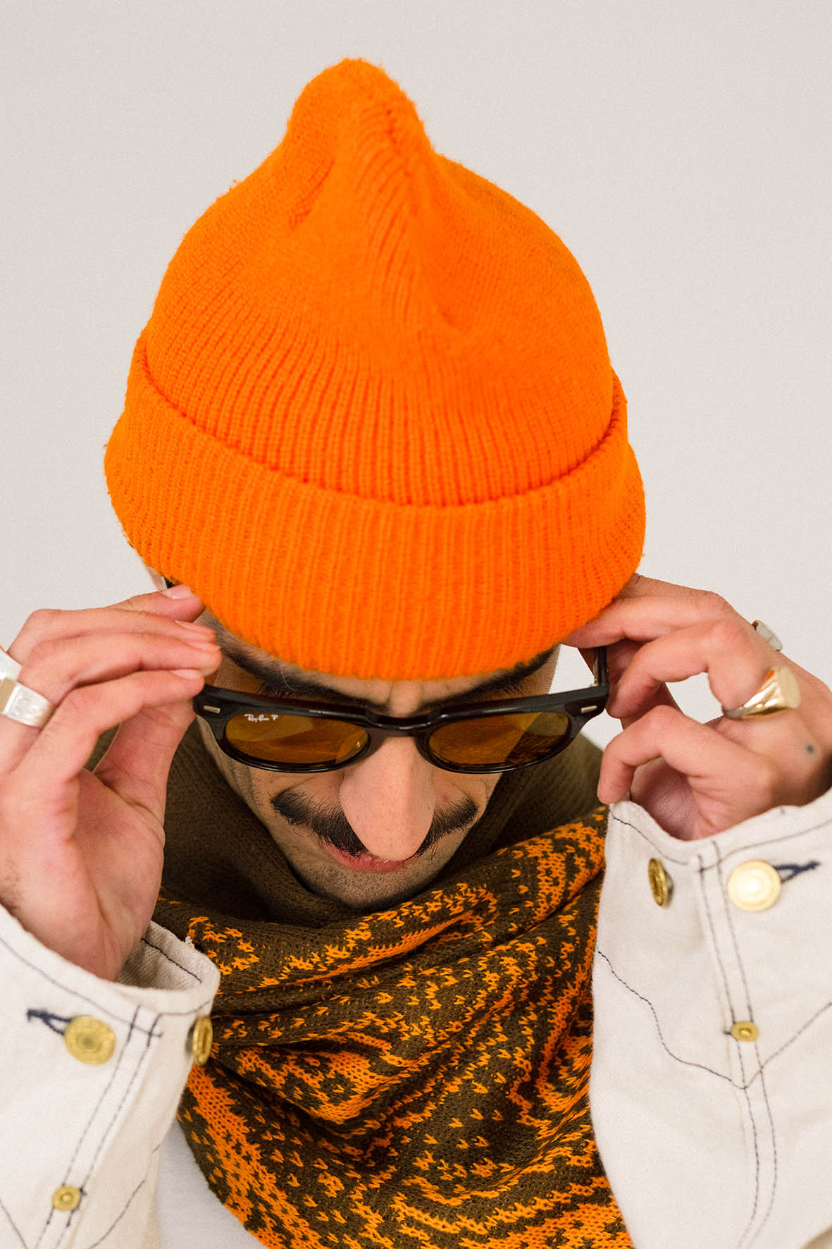 Bandana tejida naranja