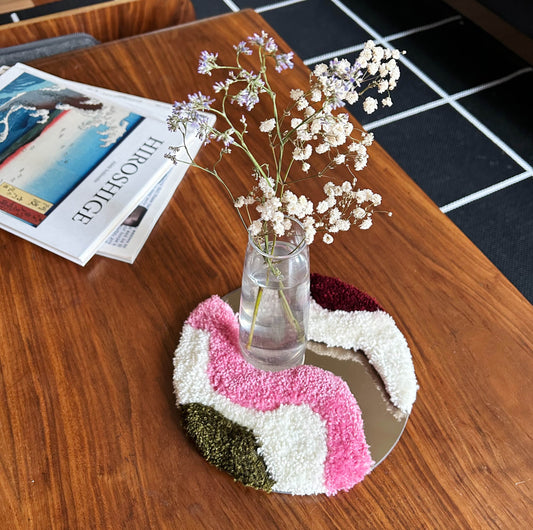 TALLER ESPEJO DECORATIVO TUFTING