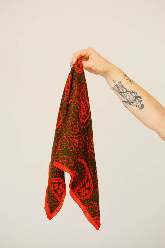Bandana tejida rojo