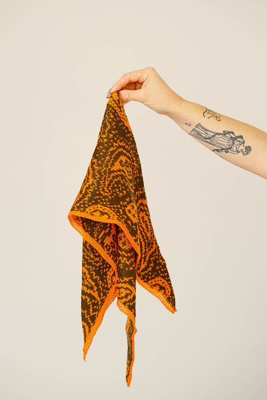 Bandana tejida naranja